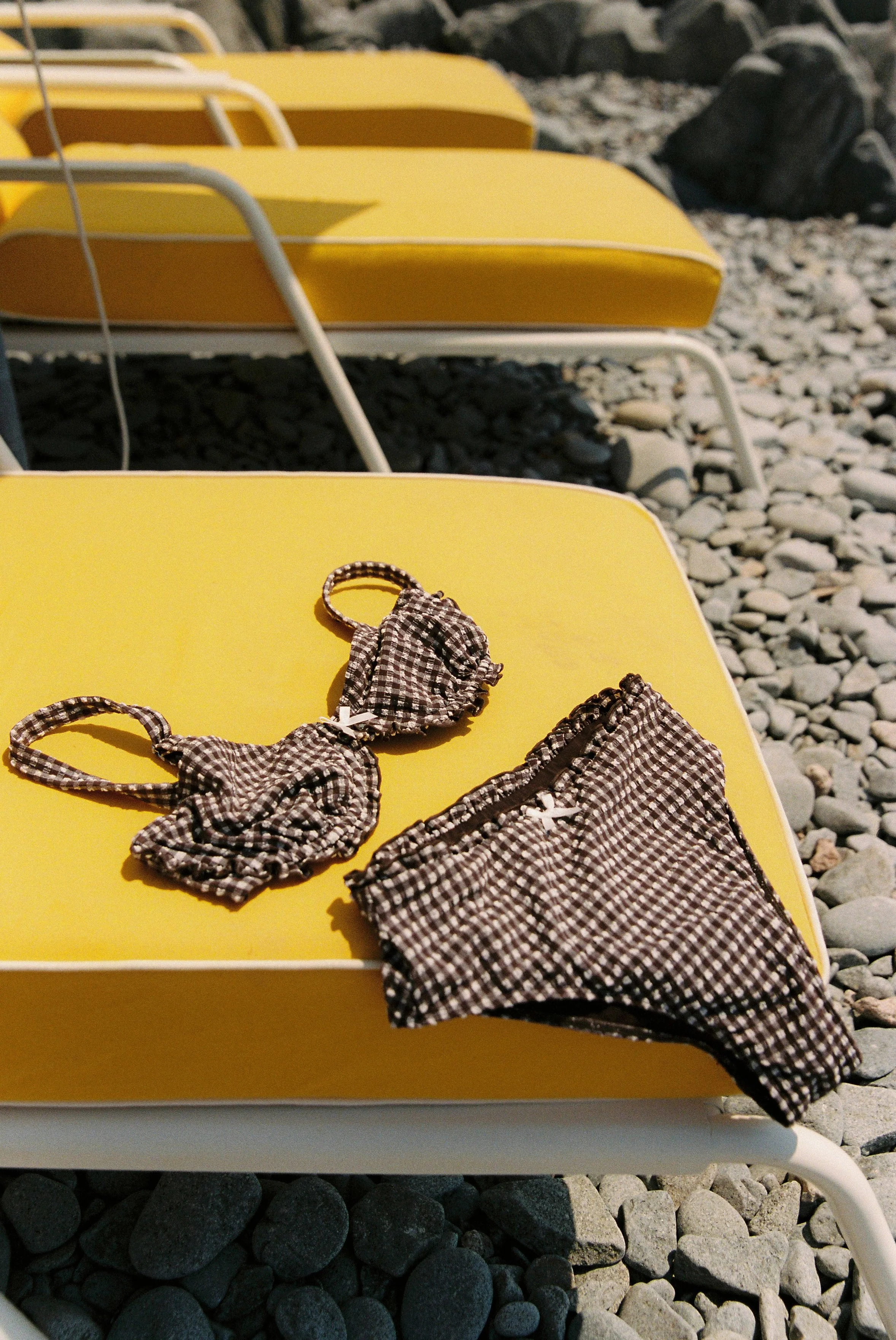 Ari Swim High Waist Espresso Gingham - Image 7