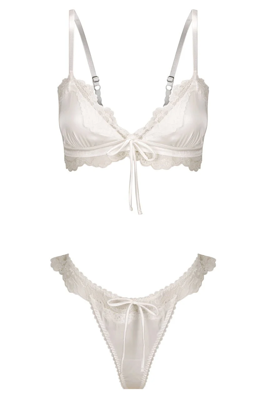 Madeline Bralette Set Ivory - Image 9